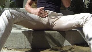 Khakis Turn See-Through With Piss And Cum