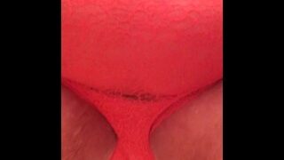 Lace Panty Piss Mature MILF Messy Hanging Tits