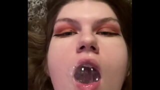 Little Teen Slut Gargles Piss And Spit