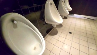 Long Piss In The Mens Urinal
