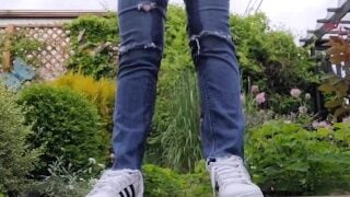 Nerdy Faery Ripped Jeans Wetting Compilation