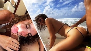 Outdoor Orgasm Fest: Public Beach Fuck And Piss Play