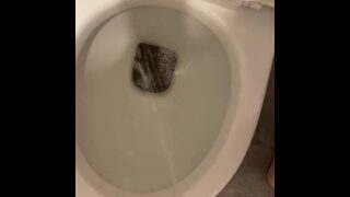 Peeing in the toilet