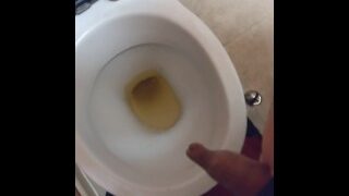 Peeing in toilet