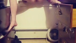 Peeing On The Bedroom Floor From An Open Window