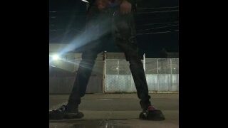 Peeing on the sidewalk