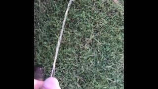 Peeing outside pov