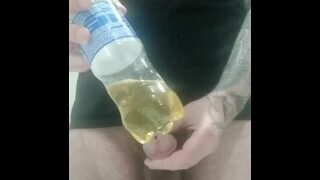 Perv Wanker Drinking His Own Pee In Public Restroom