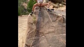 Petite Blonde Rock Pee