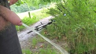 Pissing by the river