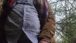 Pissing In Nature Rederve On A Rainy Day