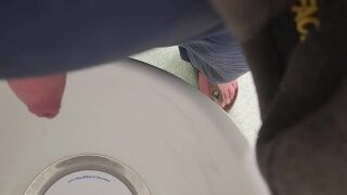 Pissing In The Toilet In Town