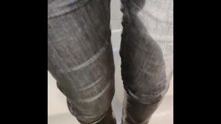 Pissing My Gray Jeans In The Bathtub