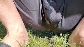 Pissing My Shorts In The Yard