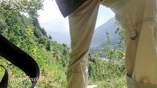 Pissing On Walking Trail In Mountains, Caught By A Guy Passing By – Angel Fowler