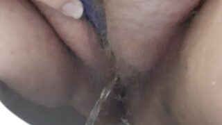 Pissing With Vibe On My Clit