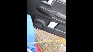 Public Pissing out of my car while I wait for her at the carehome