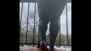 Quick Piss in the Rain.. Almost Caught!!