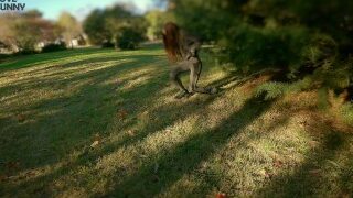 Sneaky Pee In The Park Whilst Out Exercising! – Mylovebunny Xx
