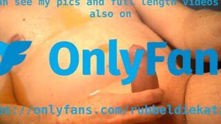 Soapy cock and golden shower pee