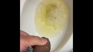 Soft Asian Penis Woke Up Piss Into Toilet