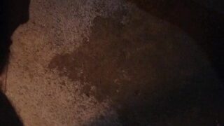 Spraying Piss All Over The Cement Floor And Making A Mess