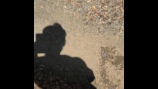 Writing a name with piss on a hiking trail