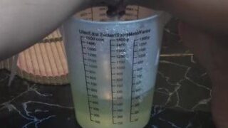 600 Ml of Piss Drinking