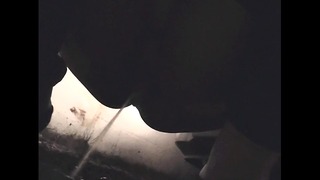 Fast Night Pee In Front Of Van