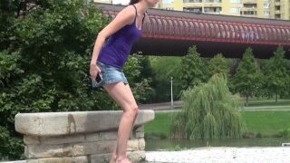 Look This Sweetie Pee In Outdoor