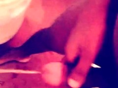 Horny boy pissing him self while masturbation