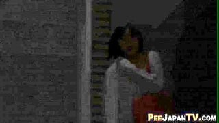 Asians Piss Puddles Outdoors