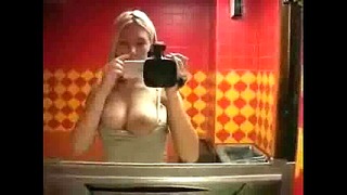 Nice Blond On The Toilet