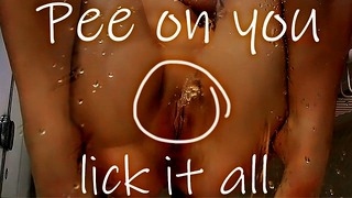 Pee at Your Display, Face and Tongue. Pissing. Golden Shower | Kinky Dove