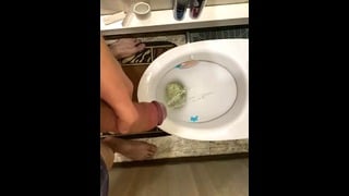 Pissing From A Big Beautiful Uncut Dick In Two Streams