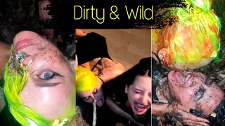 Lesbian Dirty Walk And Eating Hot Dogs Out Of Trash