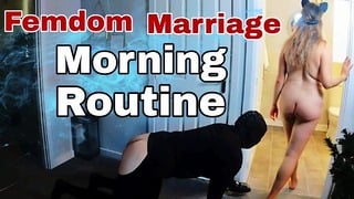 Training Zero Femdom Real Married Couple Life Slave BDSM Bondage Piss Toilet Bathroom Homemade Milf