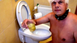 Latvian faggot Armands Lusis is now a toilet slave and drinks his own piss
