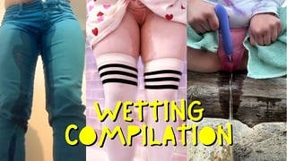 Wetting compilation! Desperate pee, omorashi girl plus NEW clips!