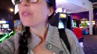 Nerdy Girl Public Pee