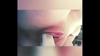 Girl Pisses in Bucket and Fingers Pussy