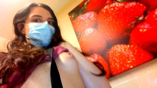 Pissing in a Public Toilet with My Hairy Pussy