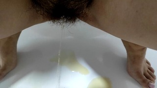 Chelsea K- Morning pee in the bathtub