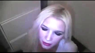Piss on blonde slut