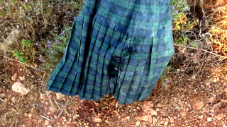 piss on green tartan skirt 3