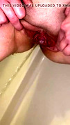 pissing on her own
