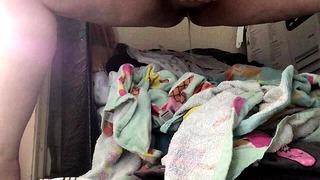 Laundry day – desperate to pee and can’t make it to the toilet so I just peed on the laundry pile