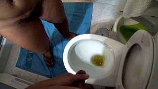 TABOO FAMILY: stepmother watching how her stepson is pissing in front of her