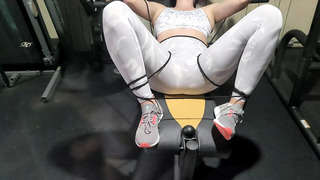 squirting with vibrator in yoga pants