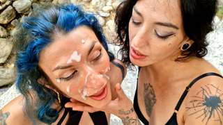 They claimed to be lesbians but they needed a cock to reach squirting orgasms! They earned an epic facial! SEX-DATER